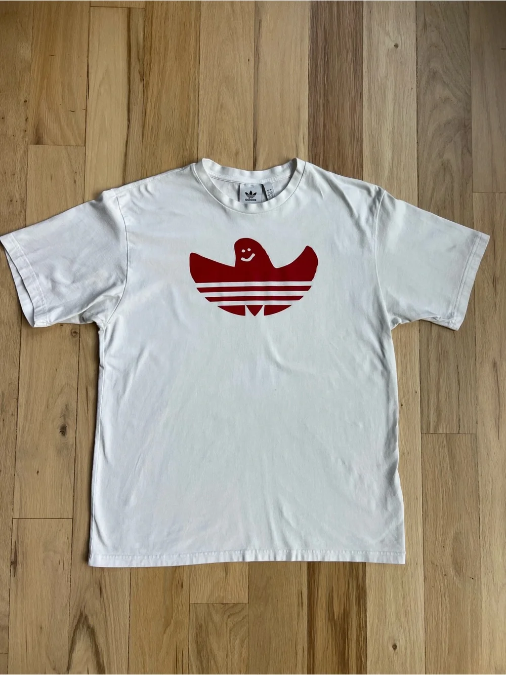 Adidas Skateboarding Men’s Sz L Mark Gonzales Shmoo Ghost T-Shirt White Red 2020